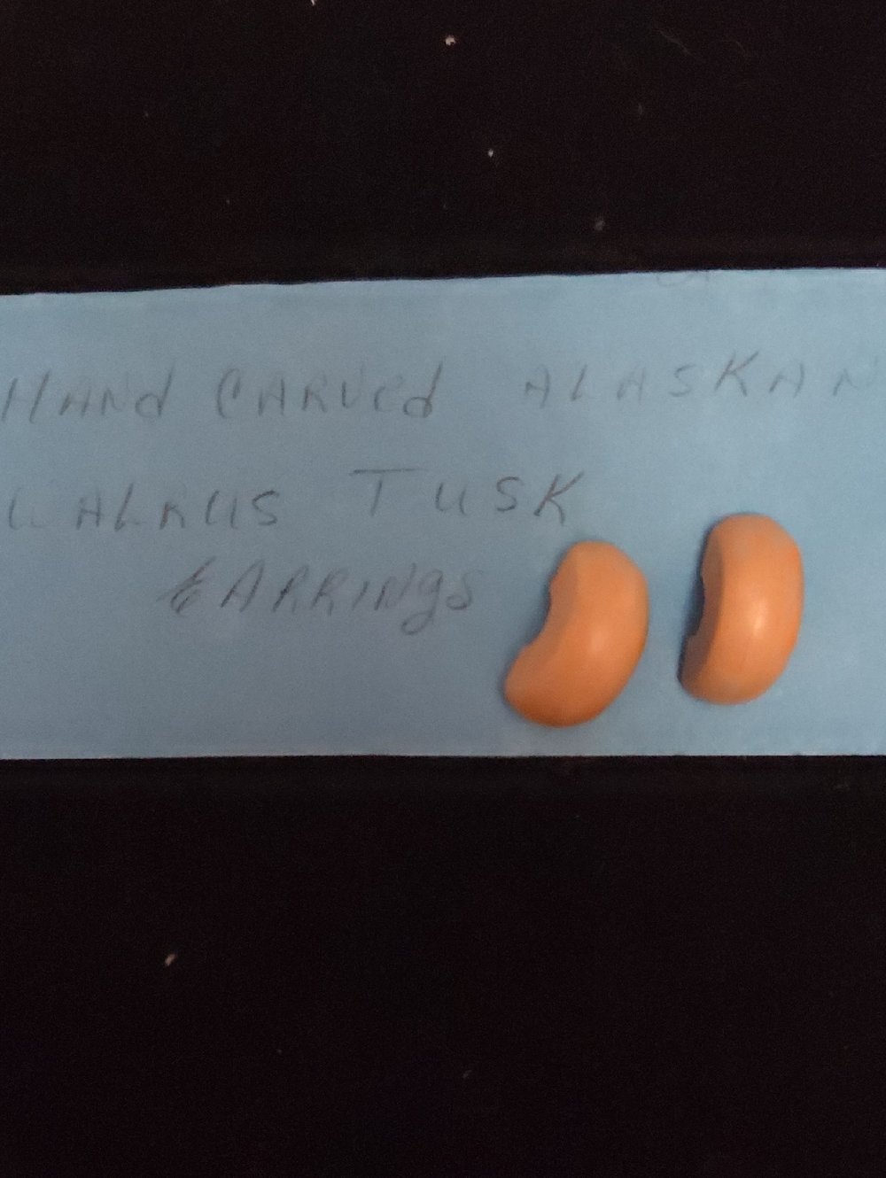 Walrus Tusk AlaskanVintage Hand Carved Earring